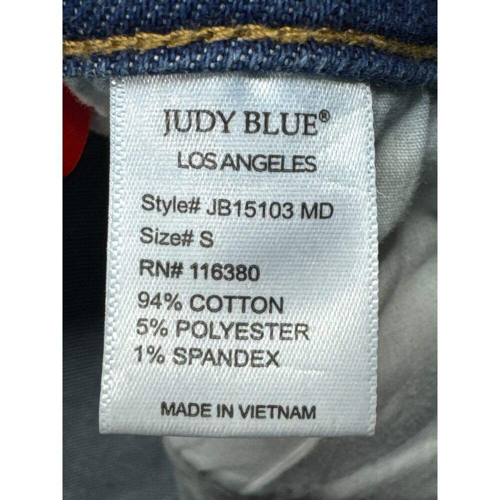 Judy Blue Women's Cuffed Blue Stretch Shorts - Size S (27x3.5)* - Picture 5 of 5